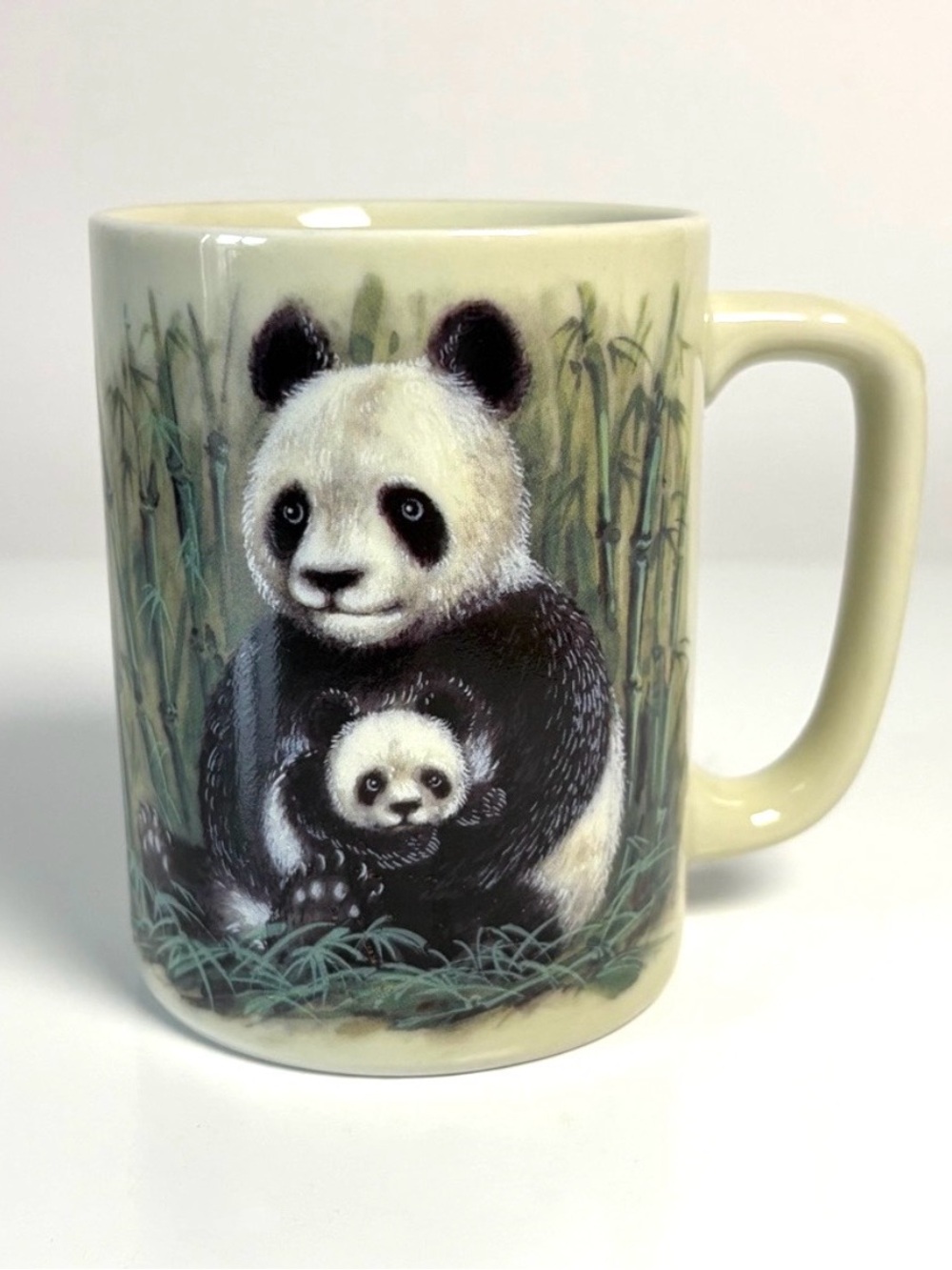 Vintage Otagiri Japan Panda and Cub Coffee Tea Mug